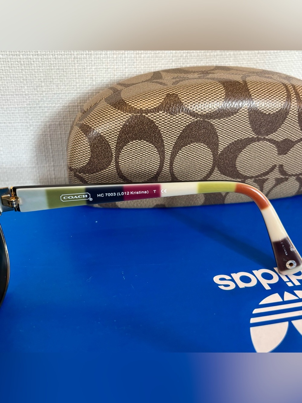 COACH HC7003 Kristina Aviator Sunglasses With Case Brown Tortoise Y2K - Picture 6 of 9